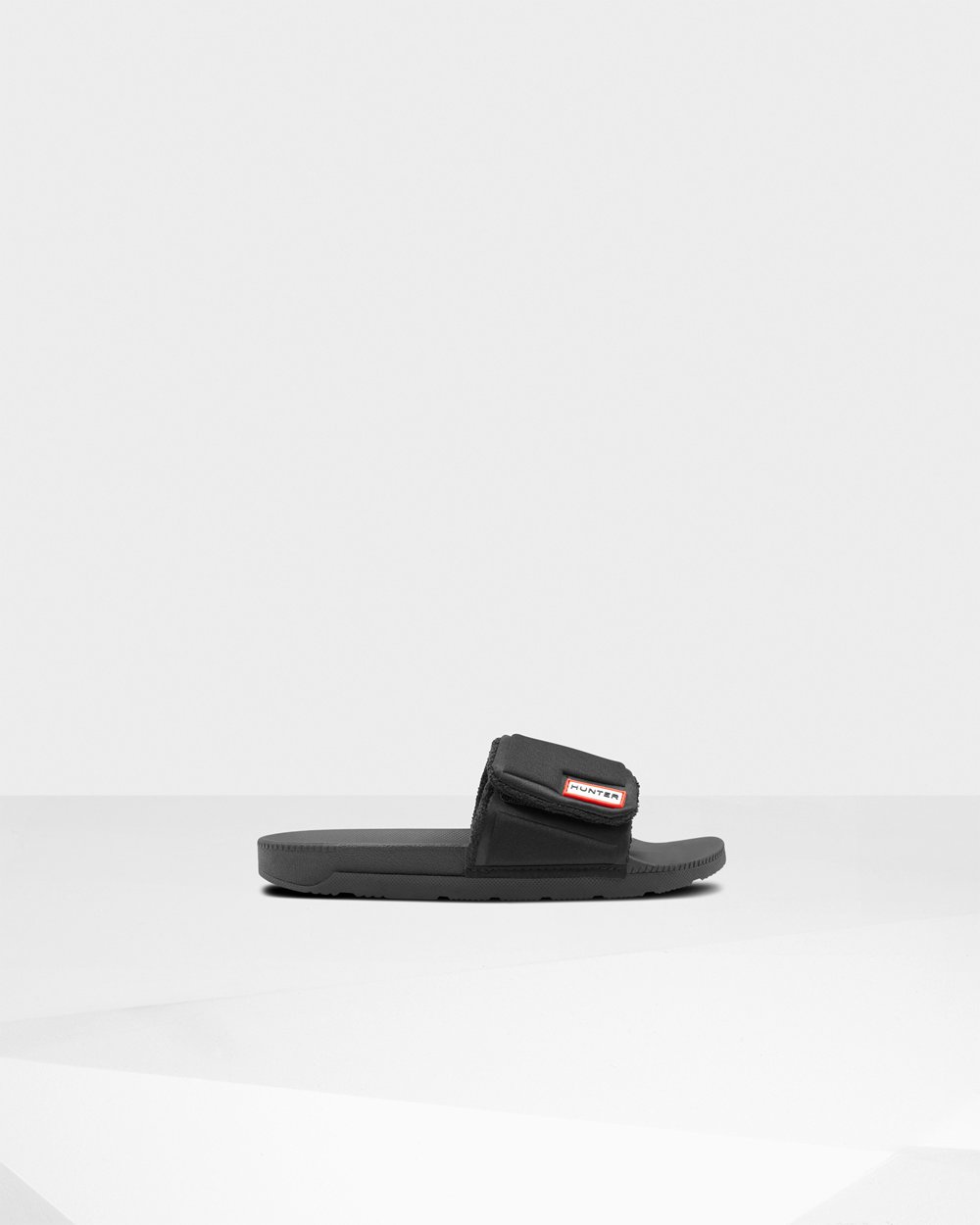 Womens Slides - Hunter Original Adjustable (62VLYHZXU) - Black